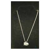 Sterling Silver & Italy Necklace with Stamped Ster
