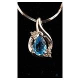 14K White Gold Chain with Stamped 10K White Gold M