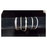 Lot of Five Assorted Length (Stamped) Sterling Sil