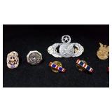 Lot of Seven Assorted Military Lapel Pins