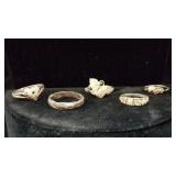 Lot of Five Assorted Black Hills Style Rings