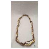 Triple Strand Metal Necklace