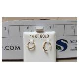 14kt gold small hoop earrings