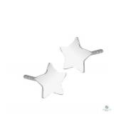 Sterling Silver Star Stud Earrings - 1 pair