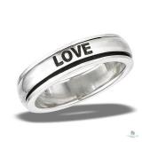 Sterling Silver Faith, Hope, and Love Spinner Ring