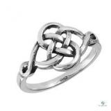 Sterling Silver Interwoven Celtic Ring - Size 8
