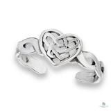 Sterling Silver Celtic Heart Toe Ring