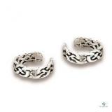 Sterling Silver Interlocking Celtic Weave Ear Cuff