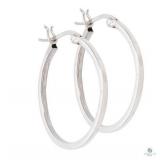 Sterling Silver Hoop Earrings - 1 pair