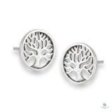 Sterling Silver Tree of Life Stud Earring - 1 pair