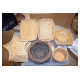 Assorted table/plant baskets