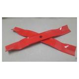 Set of two lawn mower blades - new