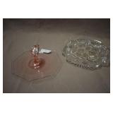 Glass serving trays (qty 2)
