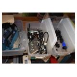 Assorted audio hardware, fixture hangers