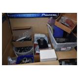 Large box assorted home theatre hardware