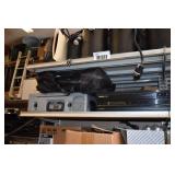 Projector, Shure audio mixers, and audio component