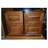 2 locking wood file cabinet 2 drawer; vertical
