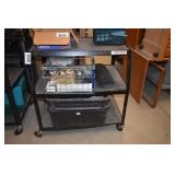 Rolling Large Metal AV cart