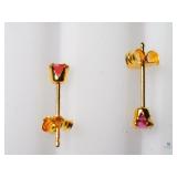 10KT Pink Tourmaline earrings