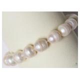 Fresh Water Pearl Flexible Bracelet approx 7 in