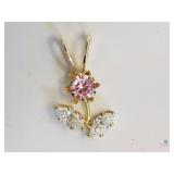 14KT Cubic Zirconia pendant