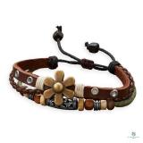 Adjustable Multistrand Flower Fashion Bracelet