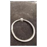 Oxidized Puppy Dog Bead with Single Wrap Black Coa