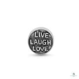 Oxidized "Live Laugh Love" Bead