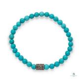 Blue Magnesite Fashion Stretch Bracelet