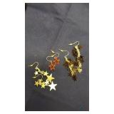 Three(3) Pair Star Earrings