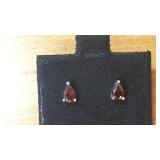 1 CARAT TW (2 PCS) GARNET PLATINUM OVER 0.925 STER