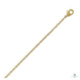 14 Karat Gold Plated Brass Rope Chain (1.4mm)20"
