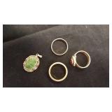 (3) Rings, (1) Pendant