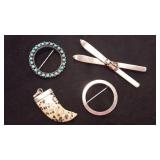 (3) Lapel Pins and (1) Pendant