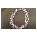Four Strand Purple Necklace