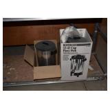 Pair of coffee pots and dispenser