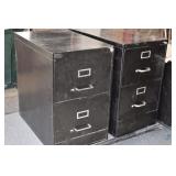 Pair of 2 drawer file cabinet