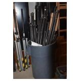 Approximately 12 tripod stands. Used for loud spea