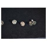 Two (2) Pair Sterling Stud Earrings