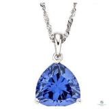 Tanzanite 10k Solid Gold Pendant 1/2 Carat Lab