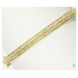 18K Gold Plated Crystal Bangle High Fashion 18K
