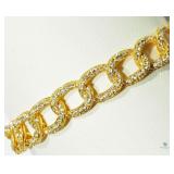 High Fashion 18K Gold Plated Crystal Chain Link