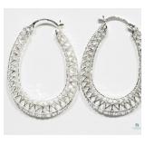 Silver Earrings Sterling Silver Large Earrings,