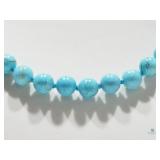 Reconstitued Turquoise Bead Necklace