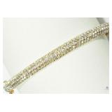 18K Gold Plated Crystal Bangle Bracelet High