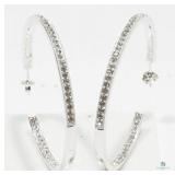 Crystal Large Hoop Earrings High Fashion Crystal