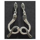Marcasite and Crystal Earrings High Fashion