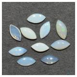 Opal Gemstones 10 Genuine Opals (7x4mm, App