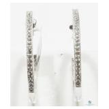Crystal Hoop Earrings High Fashion Medium Size