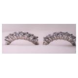 Sterling Silver White Topaz Hoop Earrings